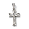 304 Stainless Steel Micro Pave Cubic Zirconia Pendants STAS-Z107-08P-04-1