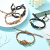 4Pcs 2 Colors Adjustable Braided Waxed Cord Macrame Pouch Bracelet Making MAK-CJ0001-18-6