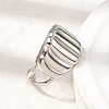 304 Stainless Steel Cuff Open Rings STAS-H259-05P-3