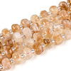 Heated Natural Citrine Beads Strands G-T144-A01-11-2
