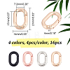 16Pcs 4 Colors Alloy Spring Gate Rings FIND-PH0009-48-2