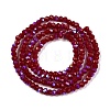 Electroplate Opaque Solid Color Glass Beads Strands LS-EGLA-A044-P1mm-L02-3