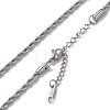 Non-Tarnish 304 Stainless Steel Rope Chain Necklace for Men Women X-NJEW-K245-023D-2