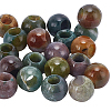 20Pcs Natural Indian Agate European Beads G-SP0001-48-1