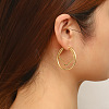 304 Stainless Steel Hoop Earrings WG456FB-01-2
