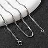Non-Tarnish 304 Stainless Steel Rolo Chain Necklaces LS-NJEW-L047-02B-P-3