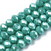 Electroplate Glass Beads Strands EGLA-A034-P6mm-A03-1