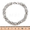 304 Stainless Steel Byzantine Chains Bracelets for Men SA-T001-01AS-5