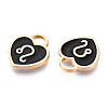 Light Gold Plated Alloy Enamel Pendants ENAM-R136-30-22-2