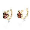 Brass Micro Pave Cubic Zirconia Cuff Earrings EJEW-S201-241G-NR-4