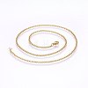 304 Stainless Steel Cable Chain Necklaces NJEW-P226-02G-02-1
