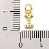 Initial Letter Brass with Cubic Zirconia Charms KK-Q814-26I-G-3