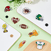 9Pcs 9 Styles Rugby Sports Series Enamel Lapel Pin Backs JEWB-SC0001-98-4