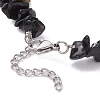 Natural Obsidian Chips Beaded Bracelet X-BJEW-JB09686-04-3