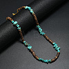 Bohemian Turquoise Stone Coconut Shell Surf Punk Necklace for Men LS-NI4745-1-1