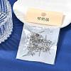 SHEGRACE Brass Clear Cubic Zirconia Square Stud Earring Findings XGR0103P-115P-6