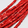 Synthetic Turquoise Beads Strands TURQ-G108-4x4mm-11-1
