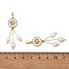 Natural Cultured Freshwater Pearl Rice Tassel Pendants PALLOY-JF05743-3