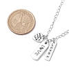 Valentine's Day Alloy and 201 Stainless Steel Word Love Pendant Necklaces NJEW-JN04693-4