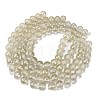 Frosted Transparent Glass Bead Strands X1-GLAA-P065-8mm-01-5