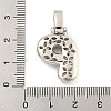 Brass Micro Pave Clear Cubic Zirconia Pendants KK-B099-01P-P-3