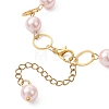 2Pcs Round Shell Pearl Beads Link Bracelets BJEW-JB12774-5