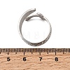 201 Stainless Steel Cuff Open Rings RJEW-Z141-01P-5