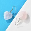 Natural Rose Quartz Dangle Earrings EJEW-E218-05P-5