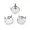 201 Stainless Steel Sew on Prong Settings STAS-T032-01-12mm-P-1