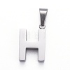 Non-Tarnish 304 Stainless Steel Letter Pendants STAS-H127-H-P-2