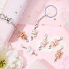 2Pcs Handmade Porcelain Pendant Decorations HJEW-SW00372-6