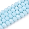 Opaque Solid Color Imitation Jade Glass Beads Strands EGLA-A044-P8mm-D06-1