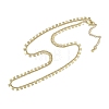 Rack Plating Brass Twisted Chain Heart Tassel Necklaces for Women NJEW-K382-15D-G-1