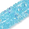 Electroplate Transparent Glass Beads Strands EGLA-P061-04C-AB20-1
