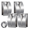 430 Stainless Steel Self Adhesive Hook Hangers for Towel FIND-WH0419-51-1