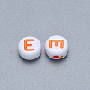 Craft Acrylic Horizontal Hole Letter Beads SACR-S201-11E-2