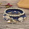 Acrylic & Glass Beaded Stretch Bracelet Sets WG37C2F-04-1