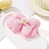 Sequin Decor Bowknot Alligator Hair Clips PW-WGB82C5-05-1