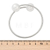 Plastic Imitation Pearl Round Beaded Cuff Bangle BJEW-P310-07P-3