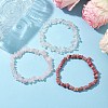 3Pcs 3 Styles Natural Mixed Gemstone Chips Stretch Bracelets Set BJEW-JB11060-02-2