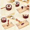 Brass Wax Seal Stamps with Wood Handle AJEW-WH0412-0119-3