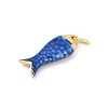 Brass Enamel Pendants KK-U062-22G-03-2
