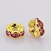 Brass Rhinestone Spacer Beads RB-A014-L7mm-23G-2