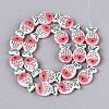 Dyed & Heated Glass Enamel Beads GLAA-T023-45E-2
