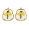 304 Stainless Steel & Embroidered Pendants SA-CBA1ED9-03G-1