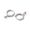 925 Sterling Silver Hoop Earrings Findings STER-Z007-04P-2
