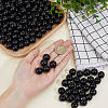 150Pcs Spray Painted Round Natural Schima Wood Beads WOOD-PA0001-69B-3