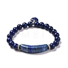 Natural Lapis Lazuli Beads Charm Bracelets BJEW-K164-B05-1