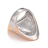 Ion Plating(IP) 304 Stainless Steel Chunky Finger Ring for Women RJEW-B040-06-3