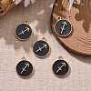 Alloy Enamel Pendants X-ENAM-S124-01A-08F-4